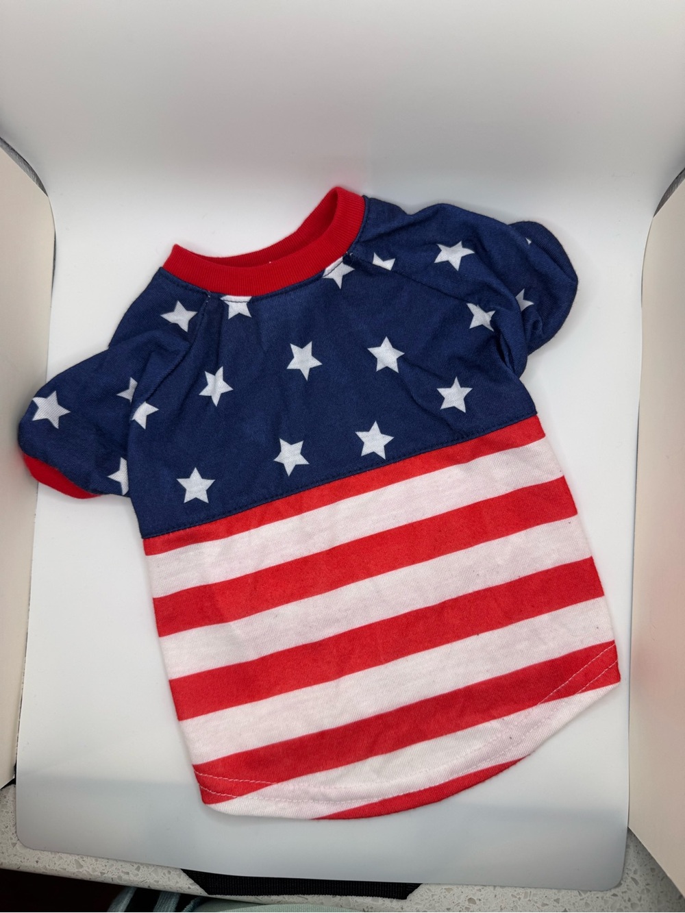 Small Dog / Pet Star & Stripe Tee - Red, White & Blue